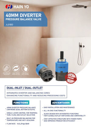 Diverter Pressure Balance Cartridge w/ Flow Control